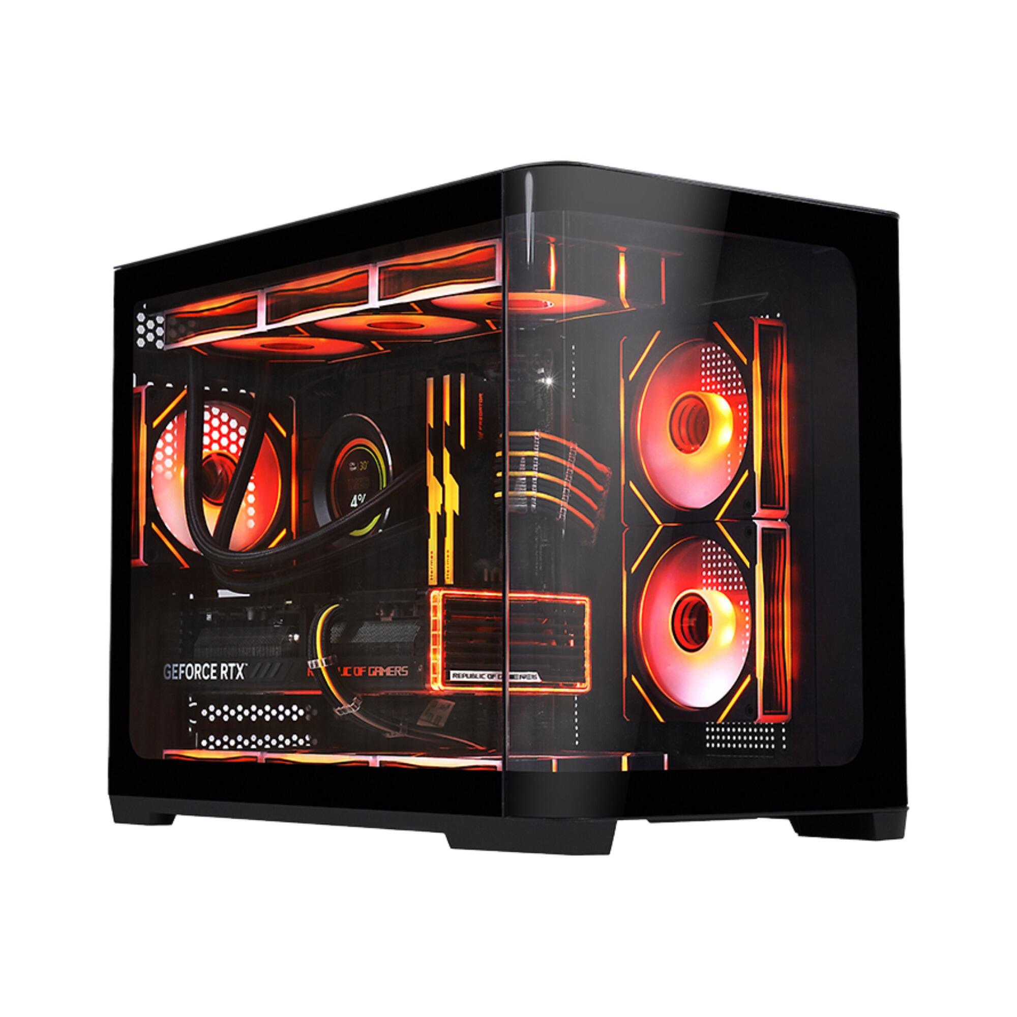 2851M Casing PC Micro ATX Panoramatik Melengkung