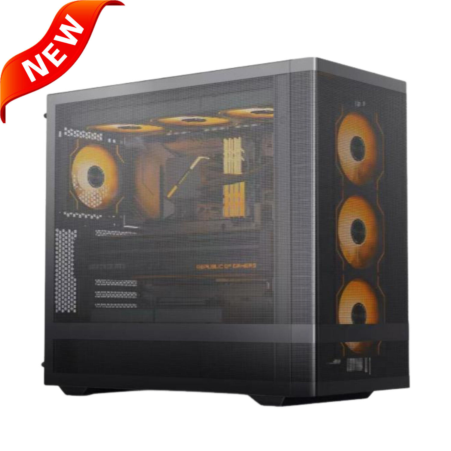 L2382 EATX/ATX Mid-Tower Gaming PC Case with Dual-Side Full Mesh Panel