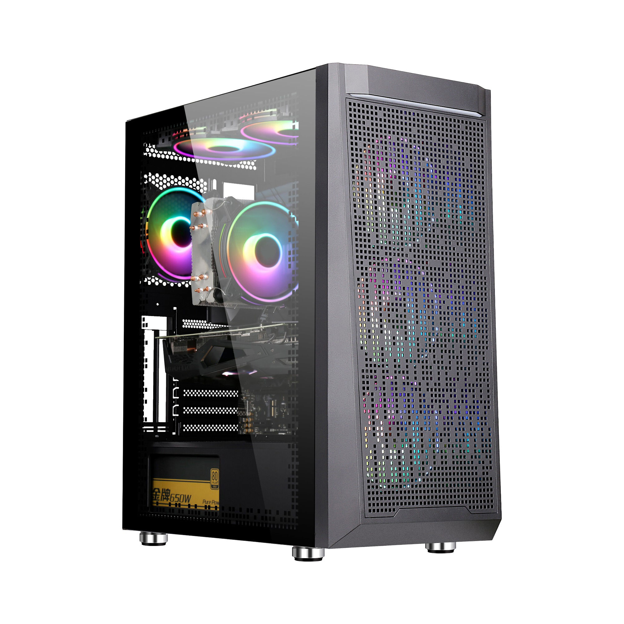 3507 ATX Mid-Tower Gaming Case with Vertical GPU Bracket