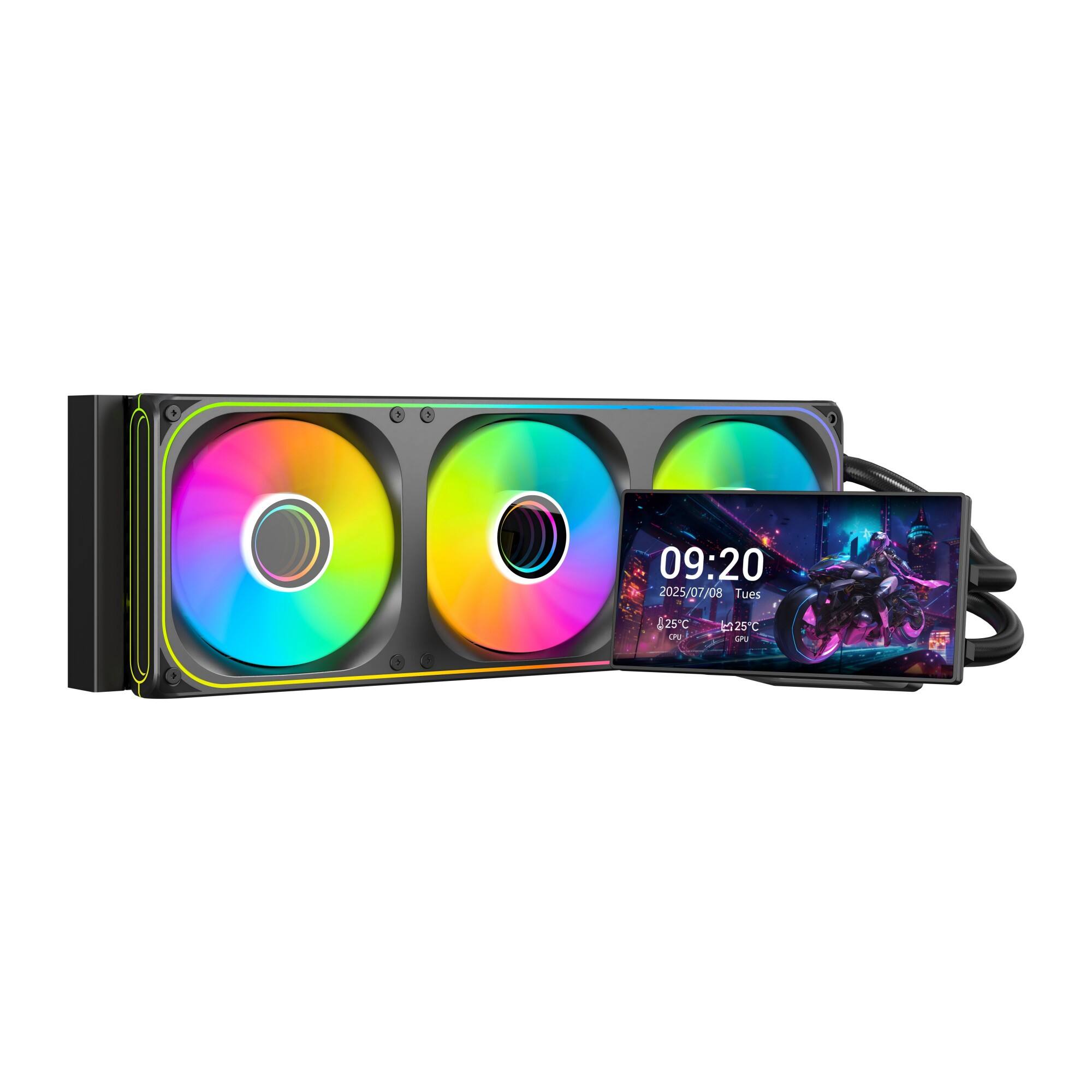 P360-C CPU Liquid Cooler with LCD Screen Display | Liquid Cooler | for ...
