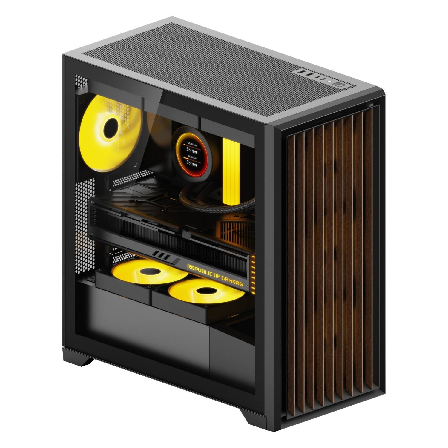 2353 EATX / ATX PC Case with Wooden Panel | Cases