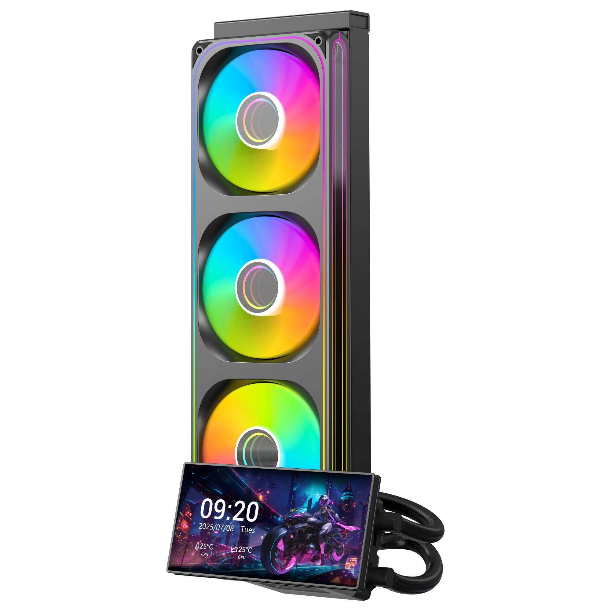 P360-C CPU Liquid Cooler with LCD Screen Display | Liquid Cooler | for ...