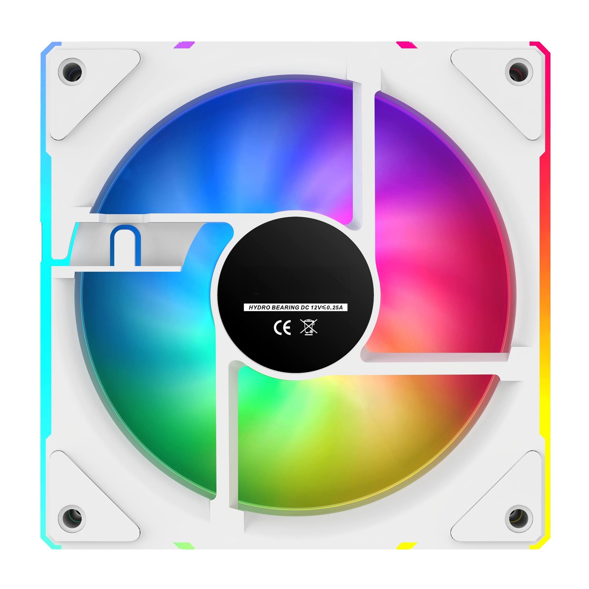 Bezgraniczny wentylator ARGB PLF120G z regulacją PWM