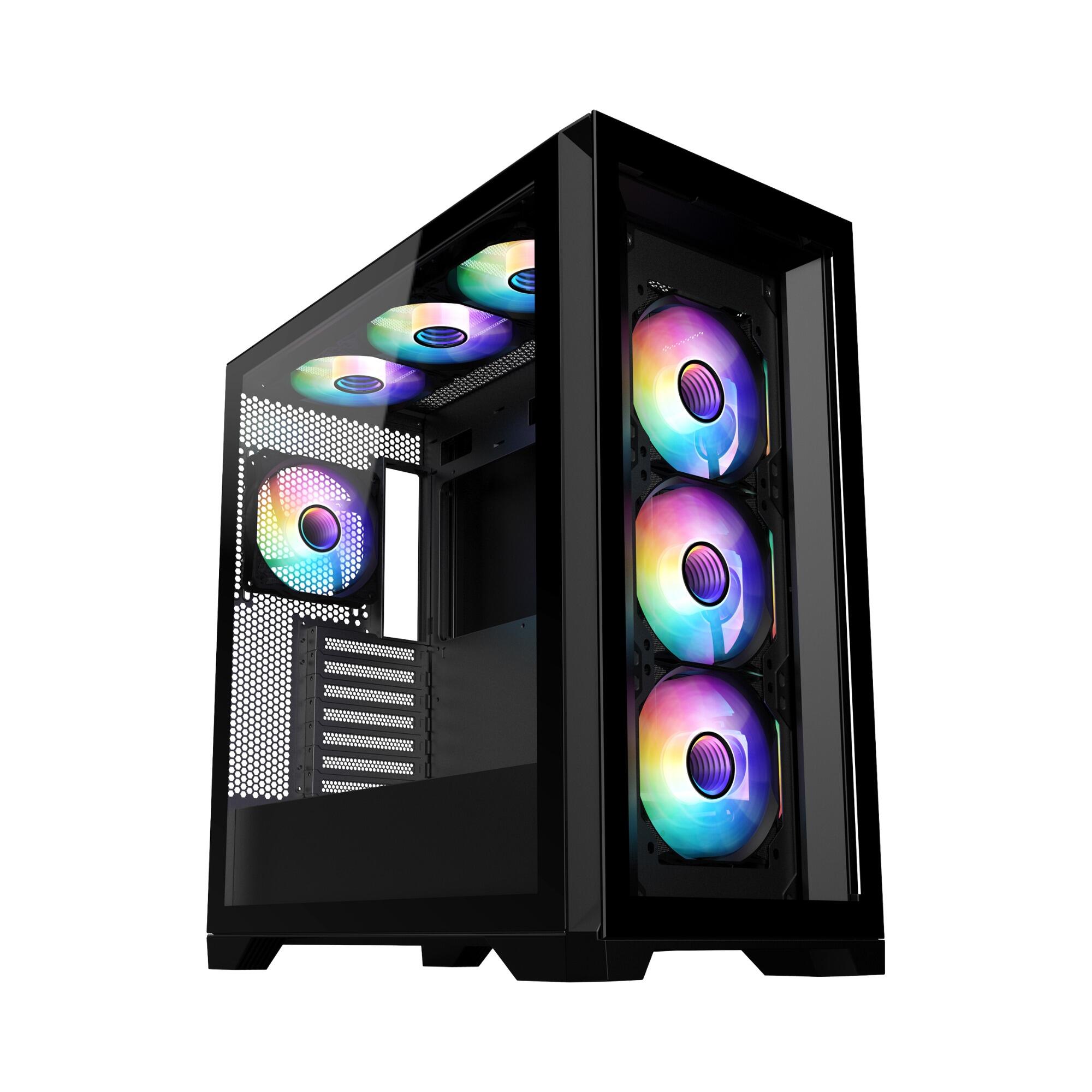 4502 ATX Mid-Tower Gaming PC Case with Dual Tempered Glass