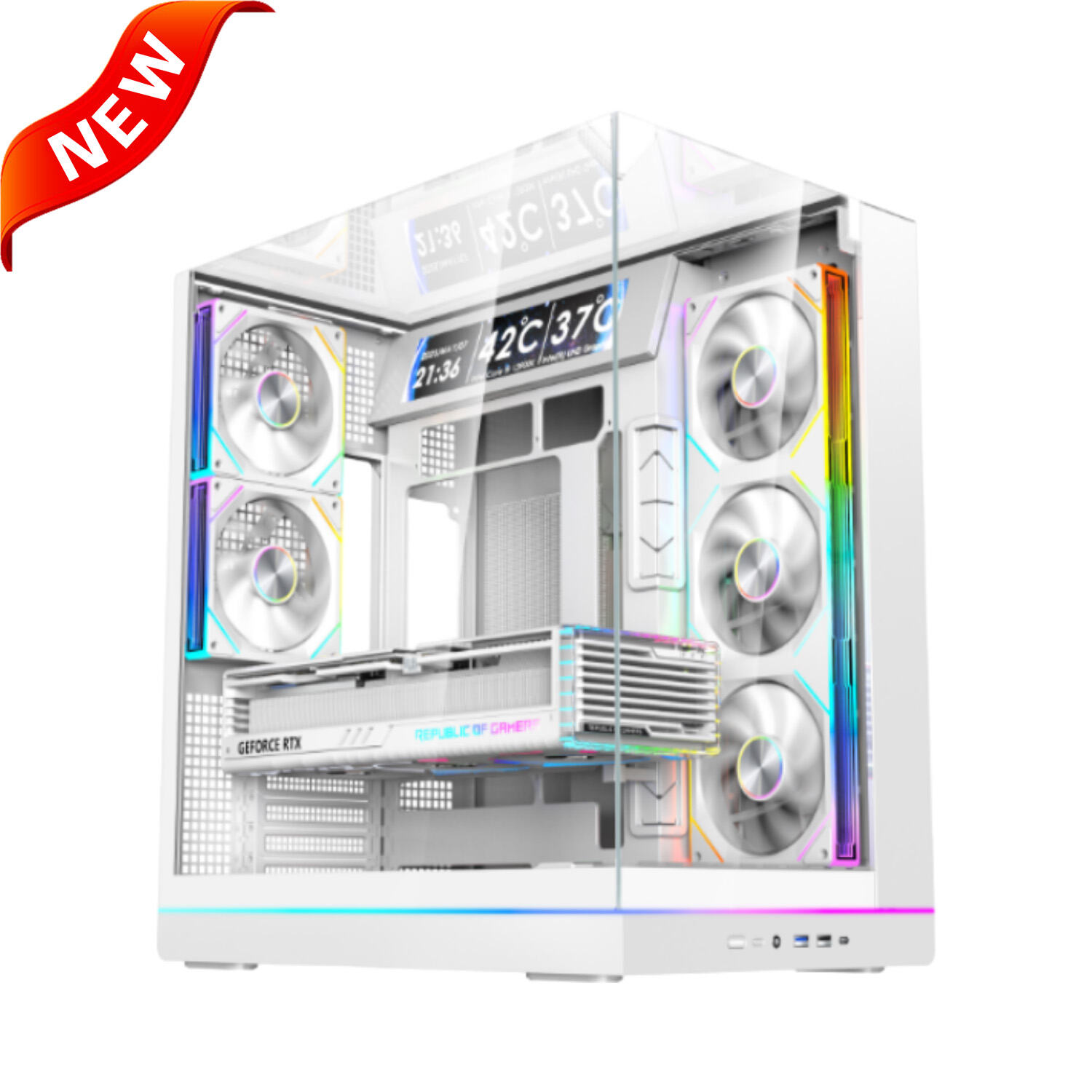 casing PC Gaming ATX 447A (Tersedia Edisi Kaca Tempered Tiga Sisi)