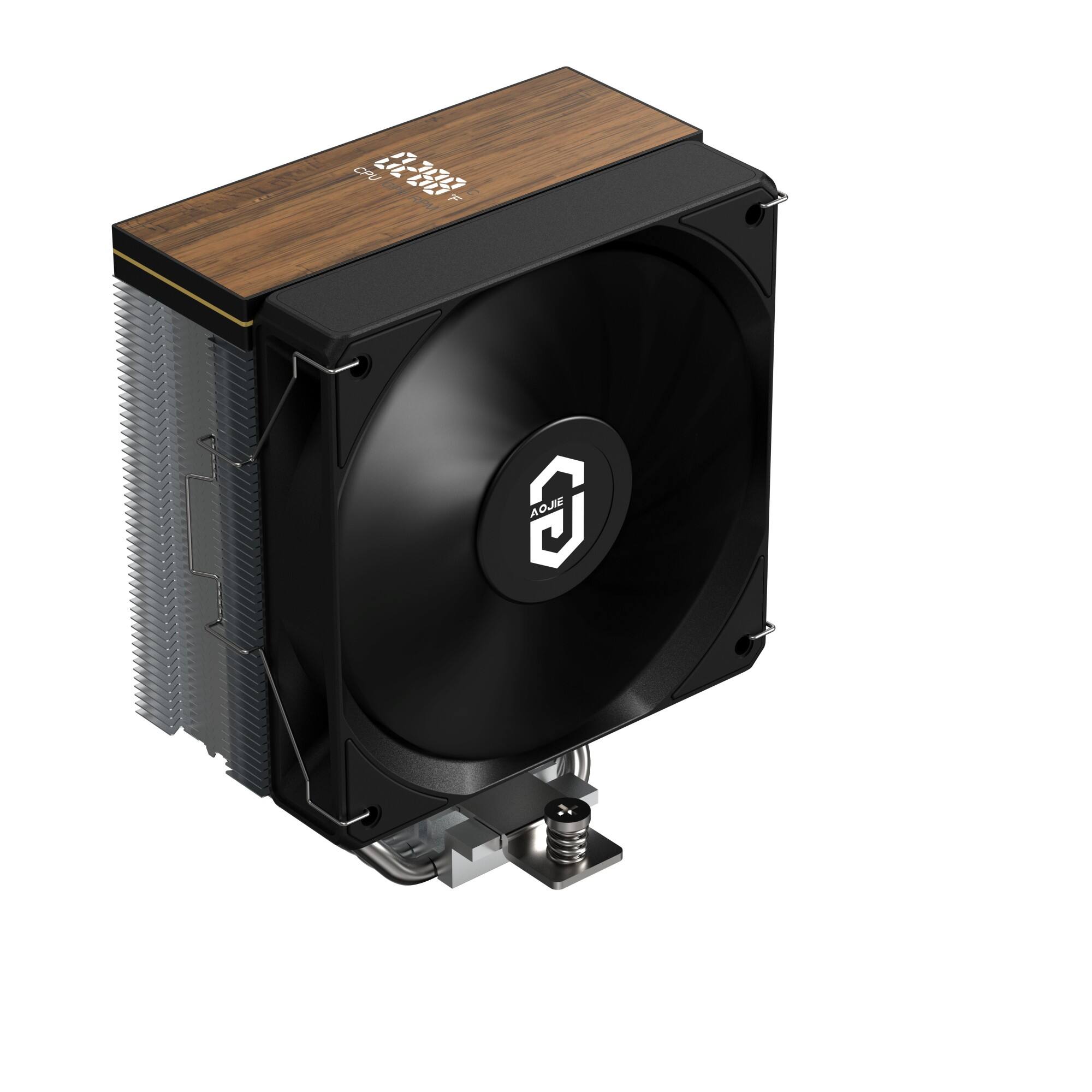 Y400W CPU Air Cooler with Digital Display (Wood Pattern) | Air Cooler ...