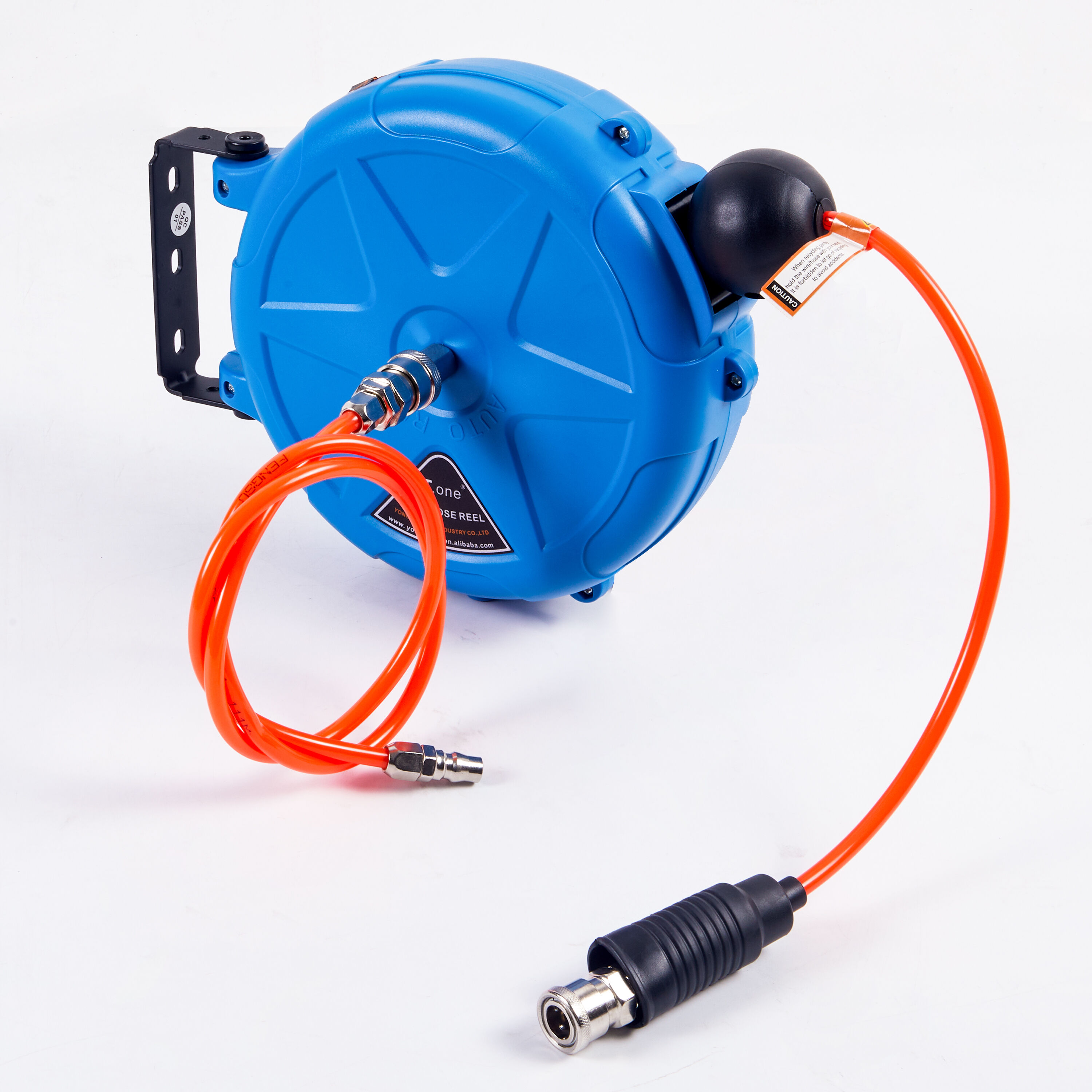 wall mounted hose reel and hose