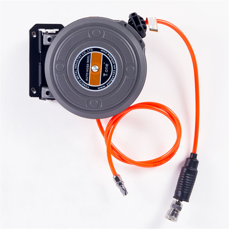 Grau Stark frequentierter TY-9A 6M Luftschlauchaufroller Wandmontierter Schlauchaufroller Automatik