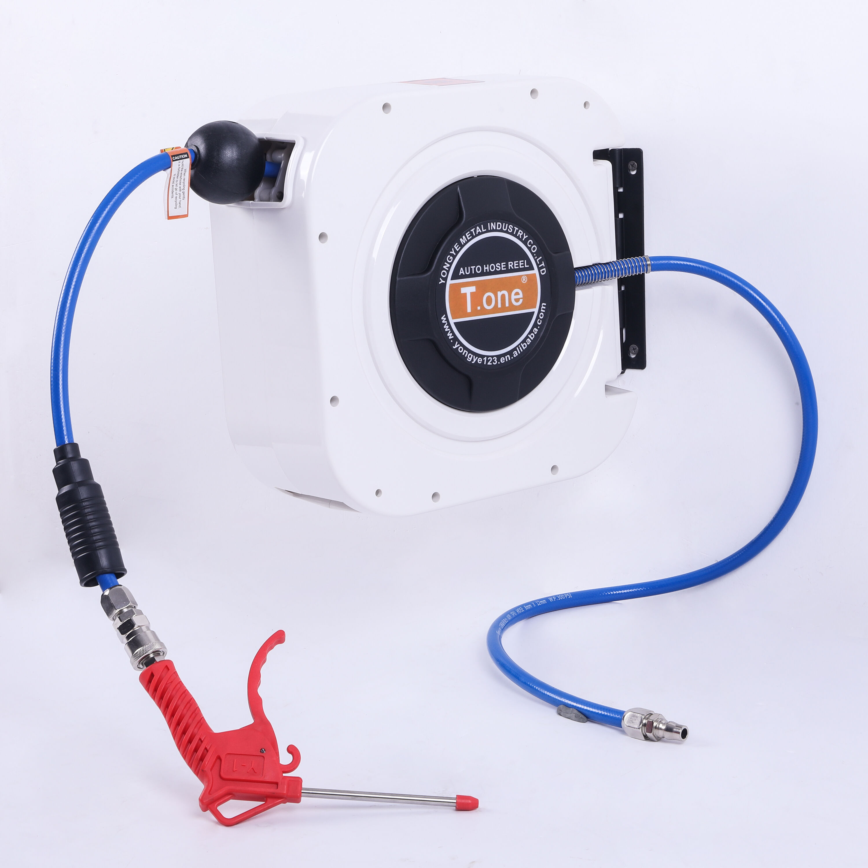 What are the benefits of using an air hose reel in your workshop?