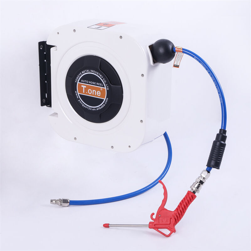 Weißer Bestseller TY-8A 10-15M Luftschlauchaufroller Wandmontierter Schlauchaufroller Automatisch