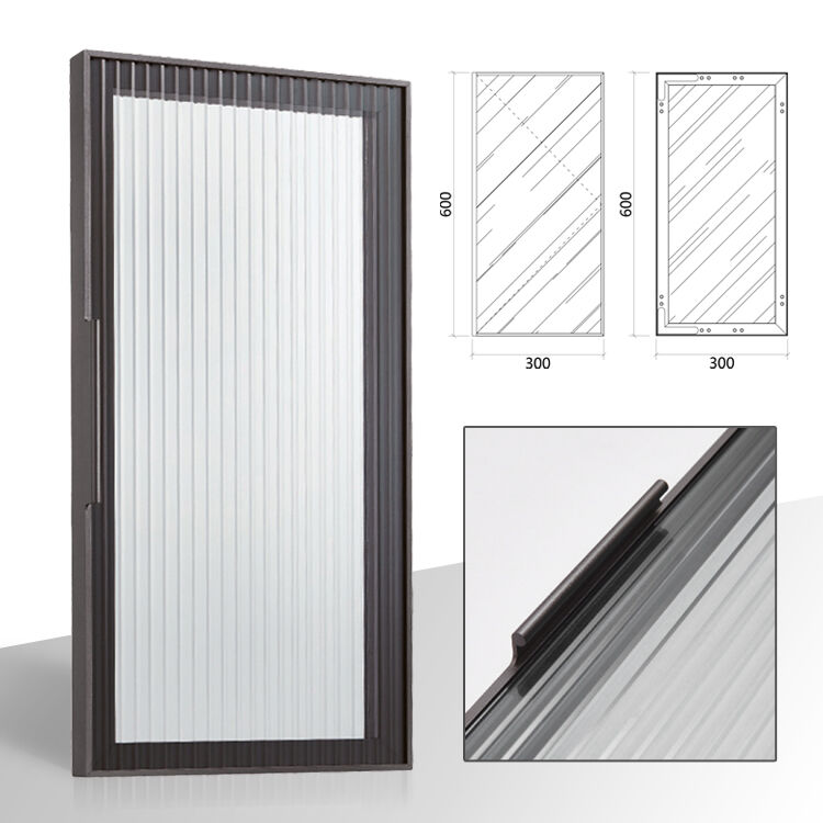 Bibien tal-baħar b’frame ta’ alluminju li jinżlu, frame ta’ bieb inbidli biex jiġu użati għall-kabinetti tal-kuzina moderni u minimalisti, anodizzati 6063 T5/T6