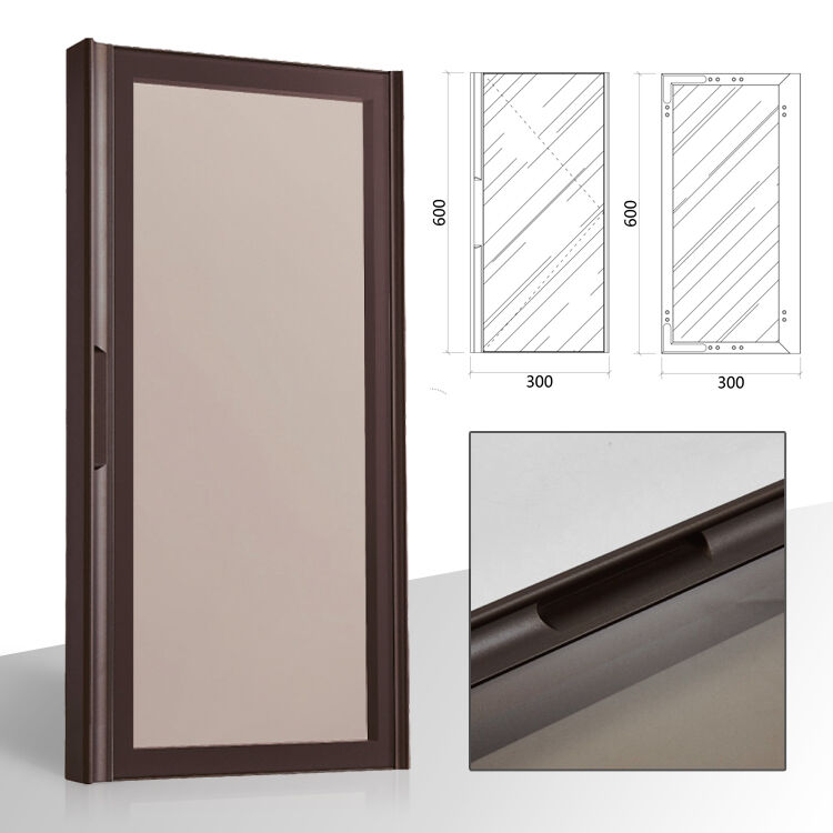 Sistema ta’ Bieb tal-Kitchin ta’ Alluminju – Frammi ta’ Bieb Inviżibbli ta’ Alluminju Anodizzati Personalizzati għall-Kabinetti tal-Kitchin