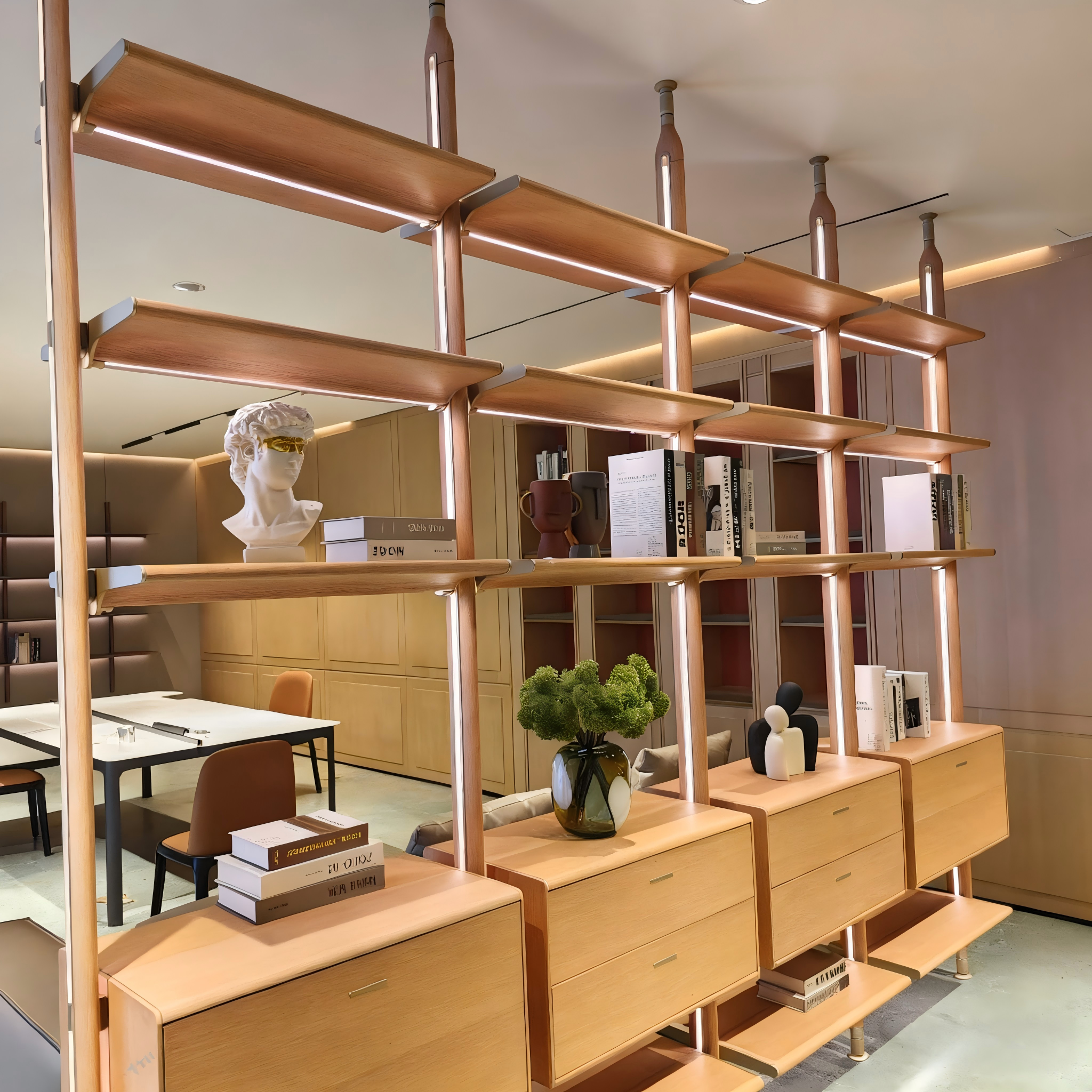 Proizvajalec prilagojenih stenskih sistemov za policе od tal do stropa – modularni kovinski okvirni sistemi za police | OEM / ODM