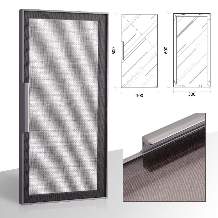 Individualūs aliuminio durų rėmai, 6063 T5/T6 anodizuoti nematomieji durų rėmai šiuolaikinėms minimalistiškoms virtuvės spintutėms