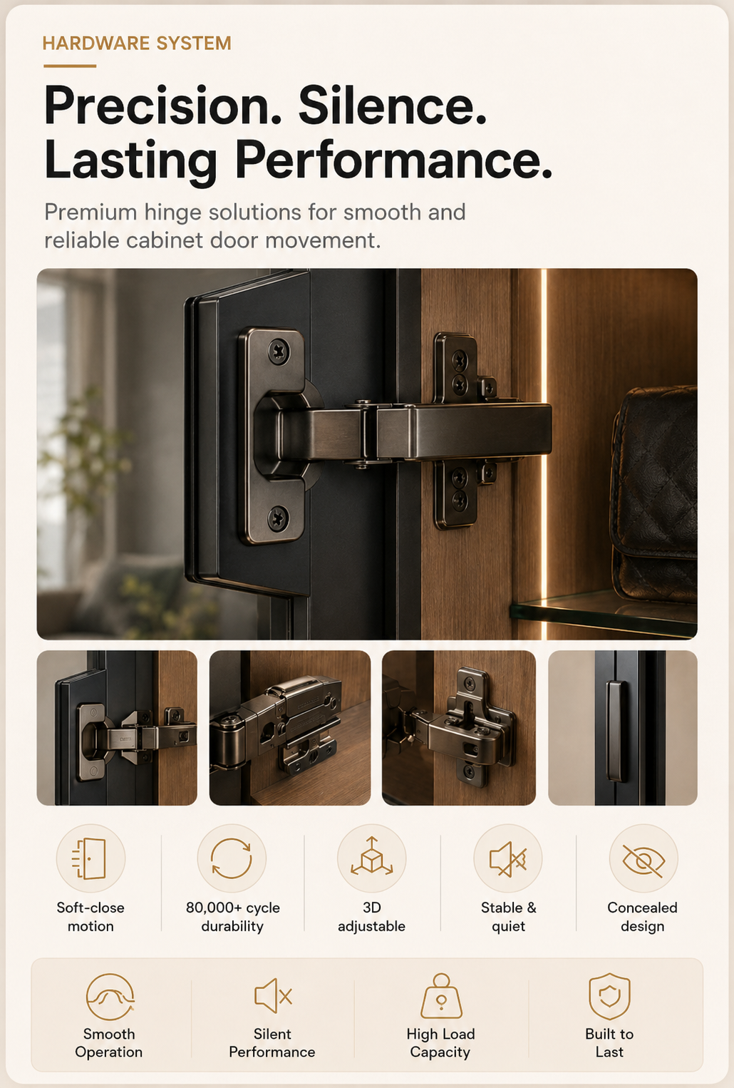 Premium hinge hardware system mobile version