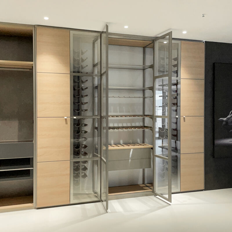 Modern Minimalist Luxury Modular Custom Metal Aluminum Wall Mounted Wine Storage Rack