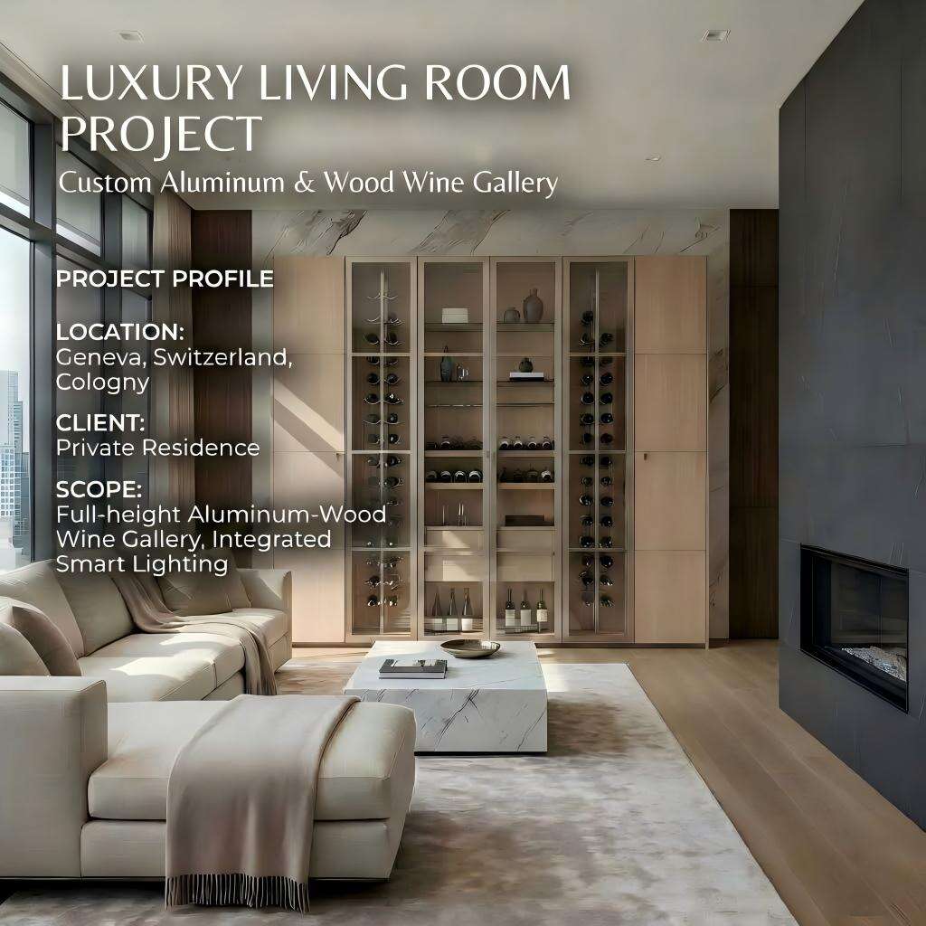 The Art of Fusion | Bespoke Aluminum-Wood Wine Gallery