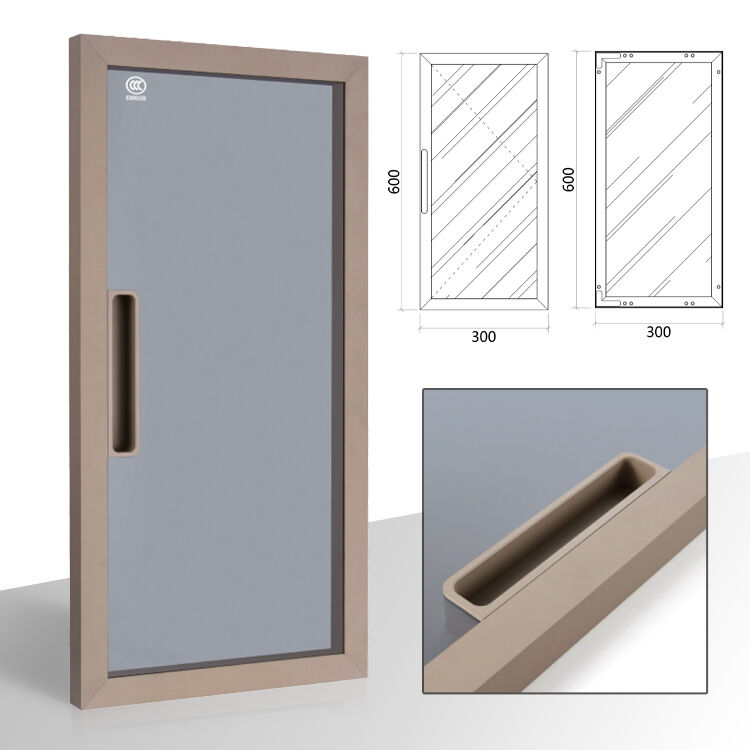 Kornici Mistoħi ta' Alluminju, Kornici ta' Bieb Inviżibbli Anodizzati 6063 T5/T6 għal Armadietti tal-Kiċċena Moderni u Minimalisti