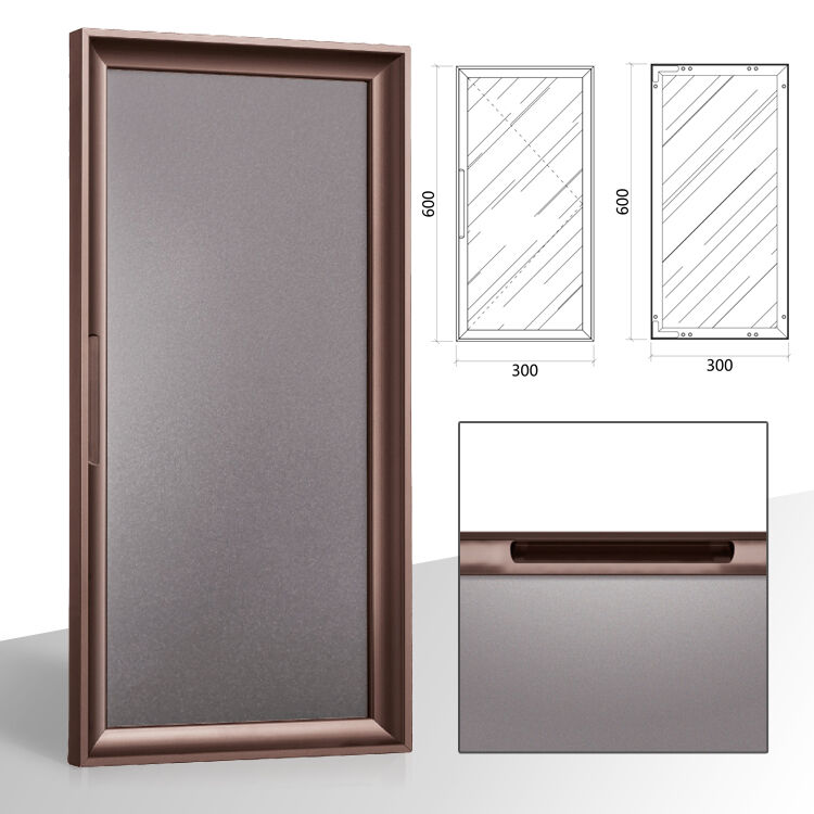 قاب‌های درب آلومینیومی سفارشی، قاب‌های نامرئی درب اکسیدالد شده از جنس آلومینیوم ۶۰۶۳ T5/T6 برای کابینت‌های آشپزخانه مدرن و مینیمال