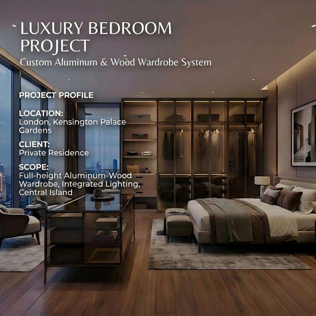 Metropolitan Serenity: The Art of Bespoke Aluminum-Wood Wardrobe Systems
