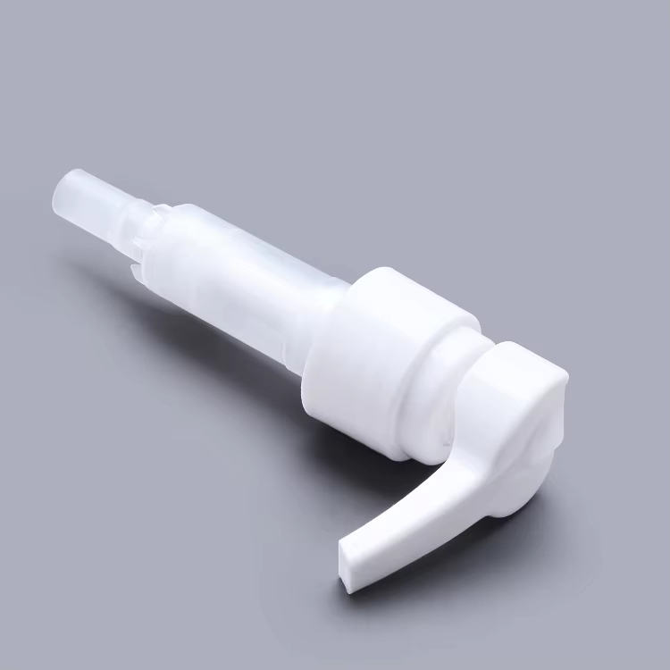 L5043 Custom Size Style Color 4.5cc 28mm Outer Spring White New Lotion Pump With Design,cosmetic Lotion Pump,shampoo Lotion Pump supplier