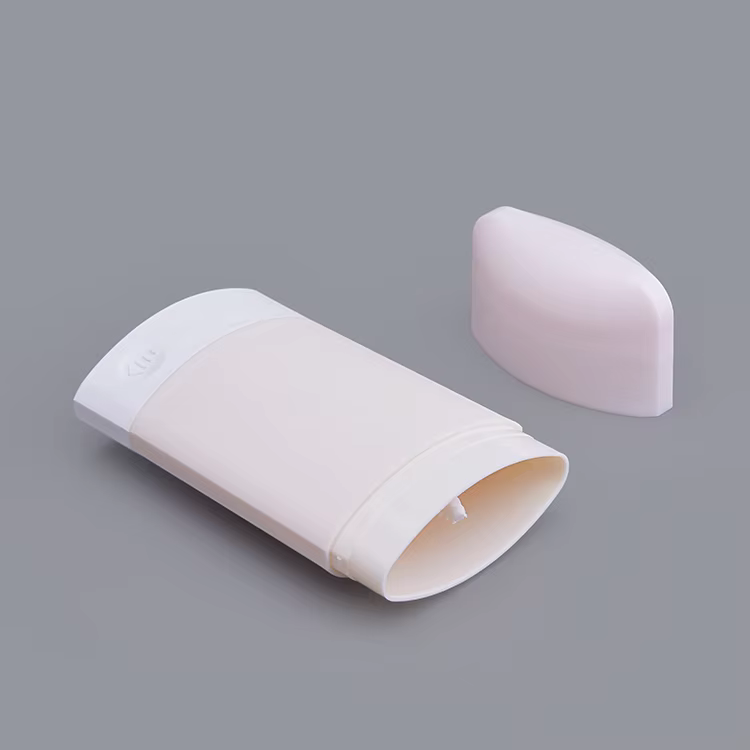 Oval OEM 50g 65g 75g Pink PP Empty Bottle Solid Rods Sunscreen Stick Bottle Deodorant Stick Container factory