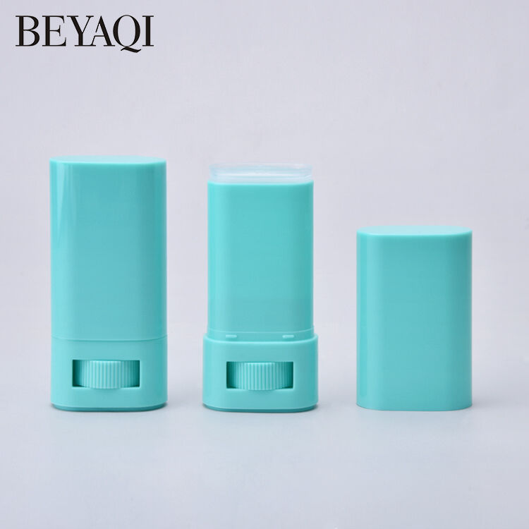 TB09 21g Flat Insect Repellent Stick Container Hair Wax Packing Deodorant Sunscreen Stick Bottle details