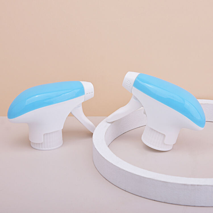 T3332 Free Sample Chemical Resistant Blue White Dual-shell Design 28/410 28/400 Ratchet Foam Nozzle Trigger Sprayer for Detergent Chemical supplier