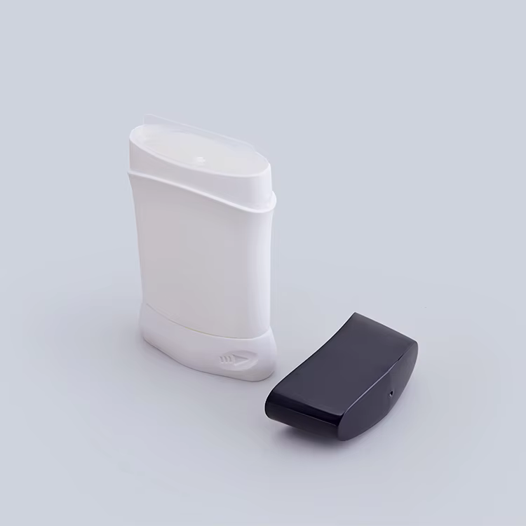 Custom Logo 50g 76g PP PE Plastic Empty Deodorant Stick Flat Tube Round Twist up Stick Deodorant Stick Bottle manufacture
