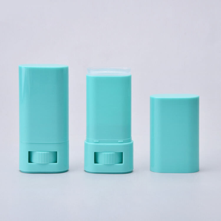TB09 21g Flat Insect Repellent Stick Container Hair Wax Packing Deodorant Sunscreen Stick Bottle