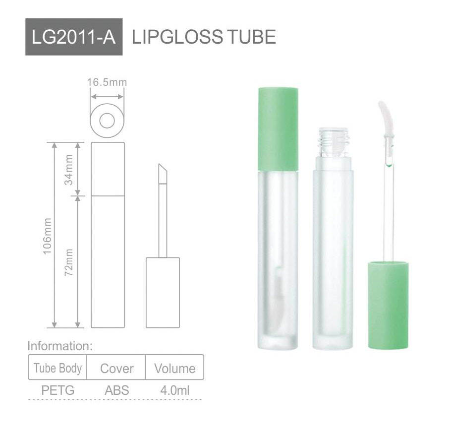 lg2011 new trend unique custom logo frosted lip gloss wand tubescrystal clear lip gloss tubesprivate label tube lip glosses-1