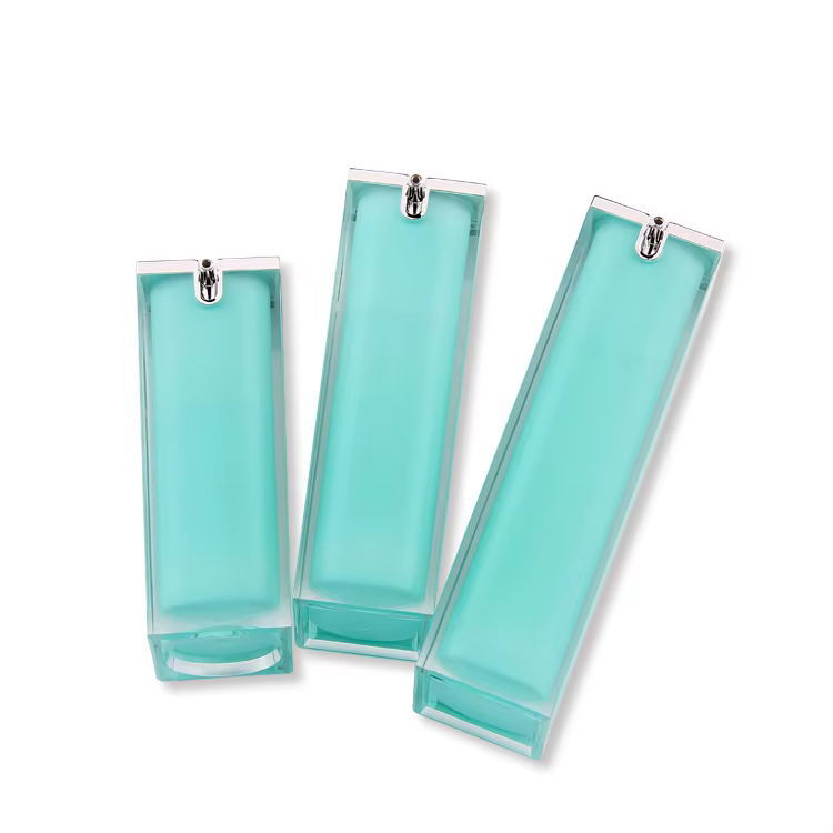 BA11 BJ12 15ml 30ml 40ml 50ml 80ml 100ml Cosmetics Airless Square Plastic Cosmetic Pump Bottles for Face Cream details