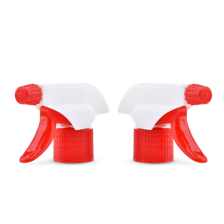 T2111 رذاذ كيميائي ناعم من مادة البولي بروبيلين 28 مم 28 410، رشاش يدوي احترافي بأجزاء حمراء وبيضاء من البلاستيك، رشاش يدوي للحديقة 28/410، قابل للتعديل