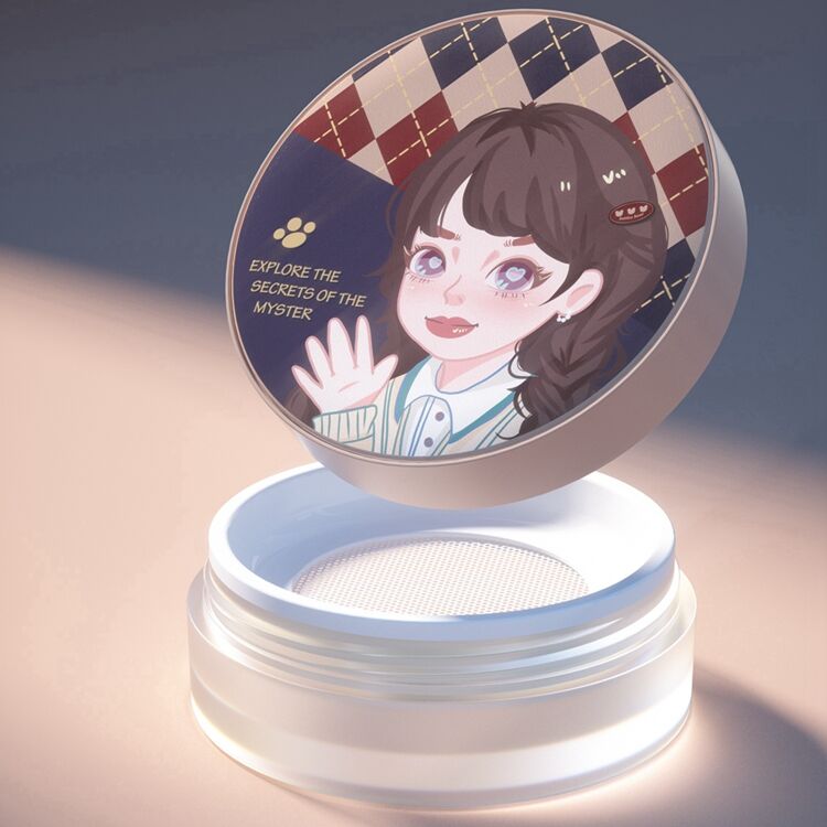 PC7043 ECO Custom Label Portable Luxury Cosmetic Empty Plastic Body Loose Powder Container,portable Loose Powder Containers factory