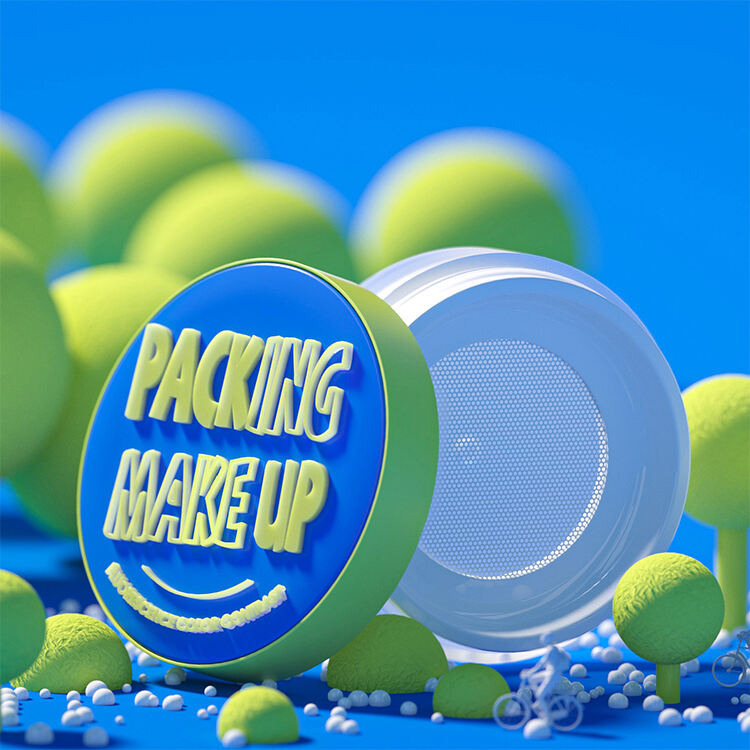 PC7043 ECO Custom Label Portable Luxury Cosmetic Empty Plastic Body Loose Powder Container,portable Loose Powder Containers details