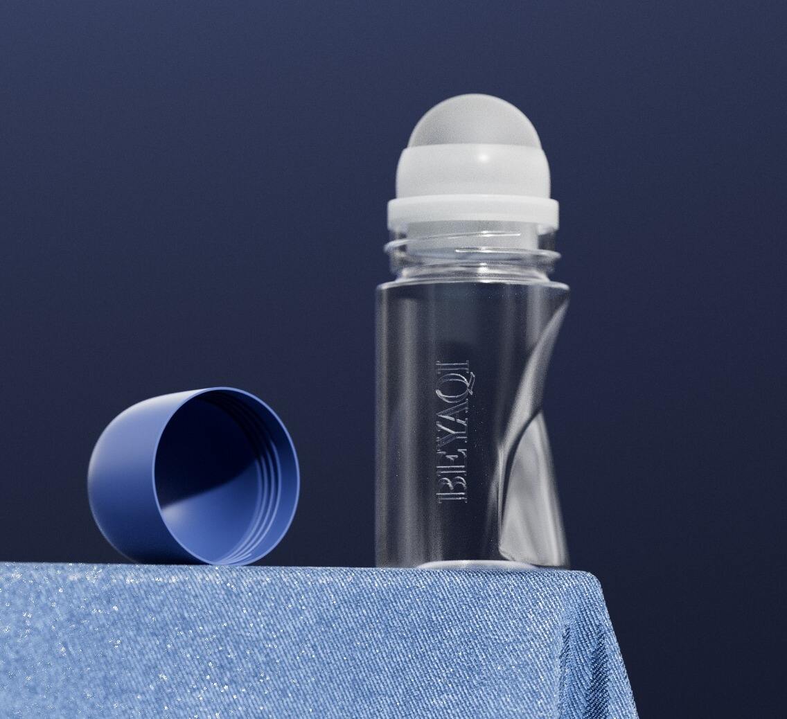 B3002 50ml Leak Proof  Deodorant Bottle Empty Transparent PET Roll on Bottles for Perfumes Aromatherapy Oils