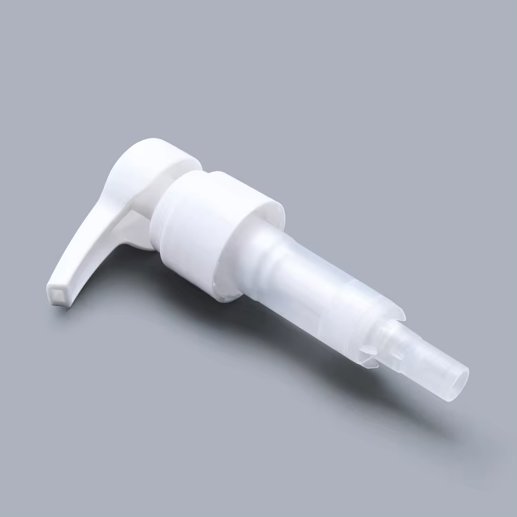 L5043 Custom Size Style Color 4.5cc 28mm Outer Spring White New Lotion Pump With Design,cosmetic Lotion Pump,shampoo Lotion Pump manufacture