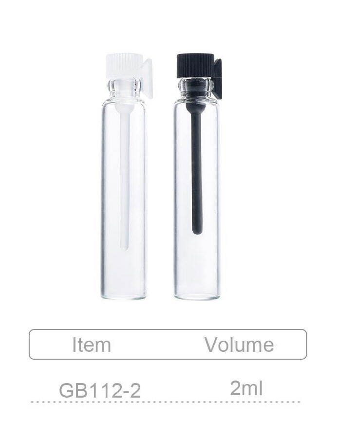 gb112 wholesale empty refillable clear custom color cosmetic 1ml 2ml 3ml mini essential oil glass silk screen printed dropper bottles-1
