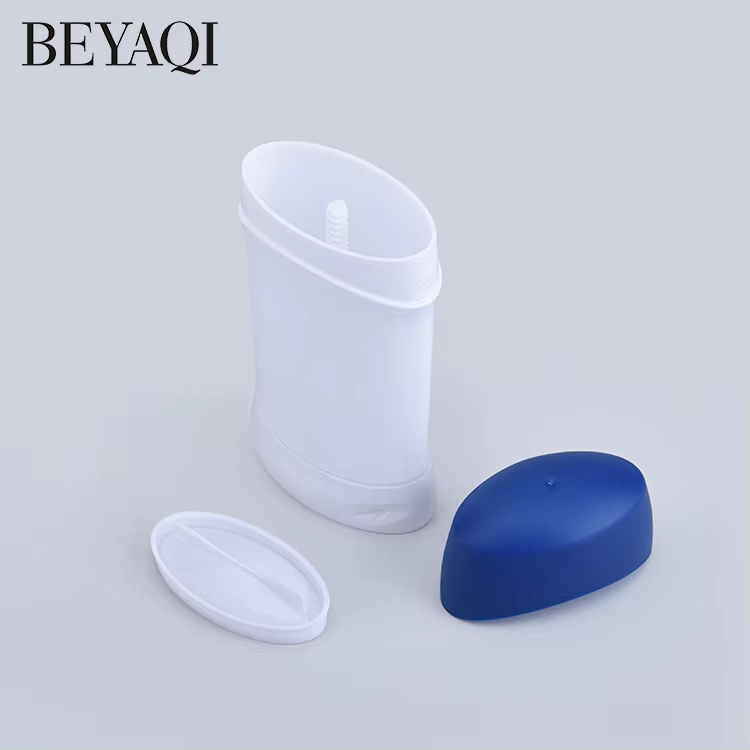 50g 80g Eco Friendly Oval Flat Empty Container Antiperspirant Fragrant Solid Stick Balm Body Refill Deodorant Stick Bottle supplier