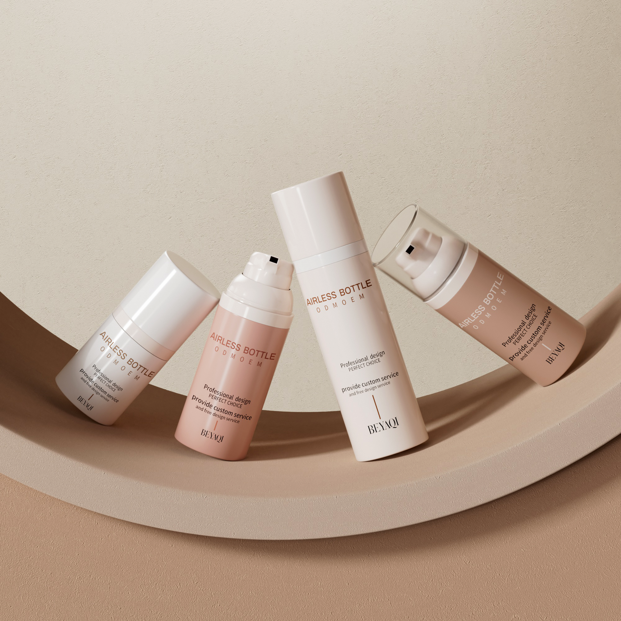 La opción superior para botellas dosificadoras blancas sin aire