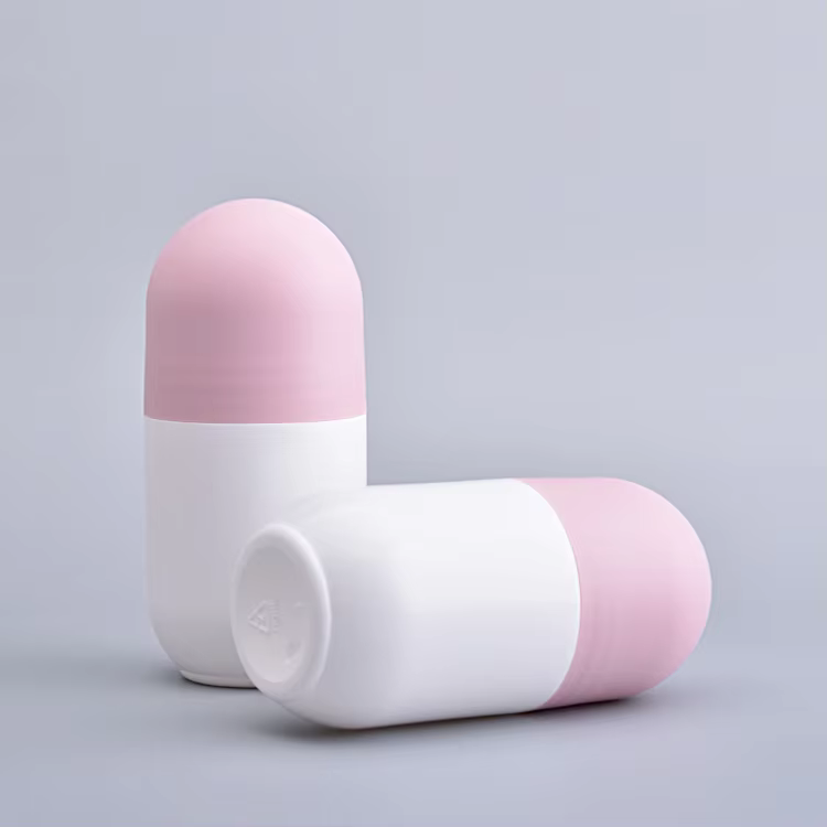 B1027B High Quality 75ml PP PE Plastic Roller Bottle Empty Cosmetic Packaging Roll-On Deodorant Ball Bottle for Perfume manufacture