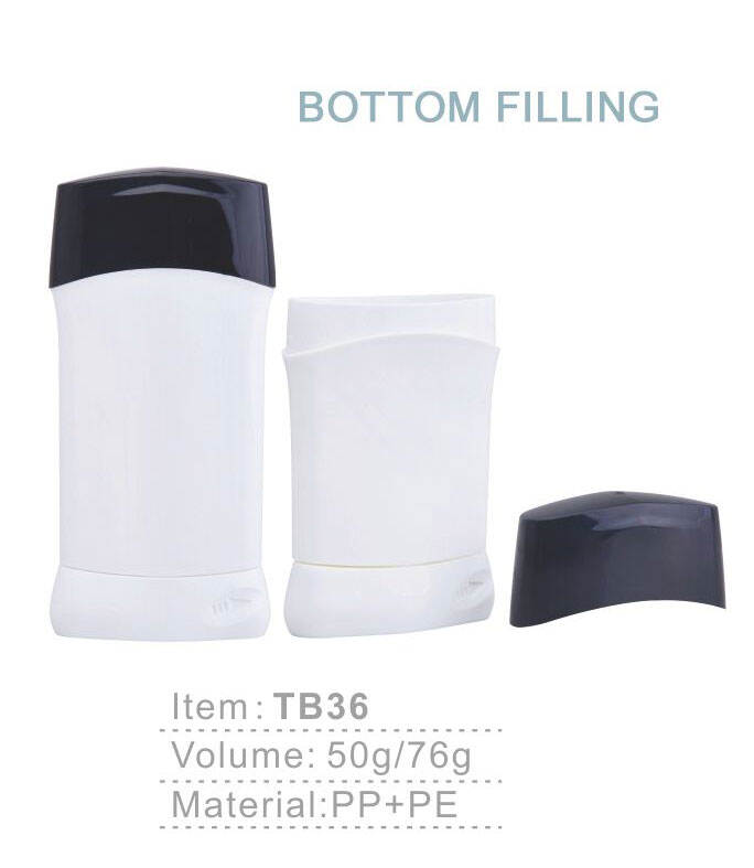 tb36 custom logo 50g 76g pp pe plastic empty deodorant stick flat tube round twist up stick deodorant stick bottle-1