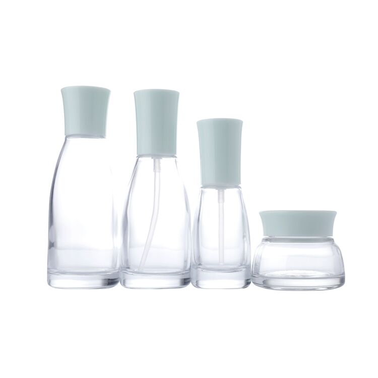 GB01 Clear 30ml 50ml 100ml 120ml Empty Perfume Glass Cosmetic Lotion Bottle,High End Oil Modern Cosmetic Serum Bottles for Cream