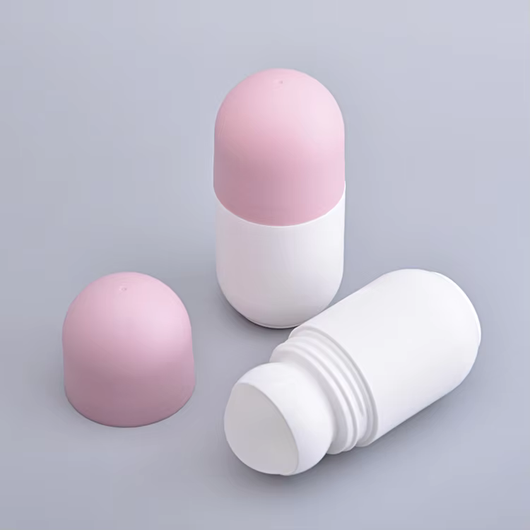B1027B High Quality 75ml PP PE Plastic Roller Bottle Empty Cosmetic Packaging Roll-On Deodorant Ball Bottle for Perfume manufacture