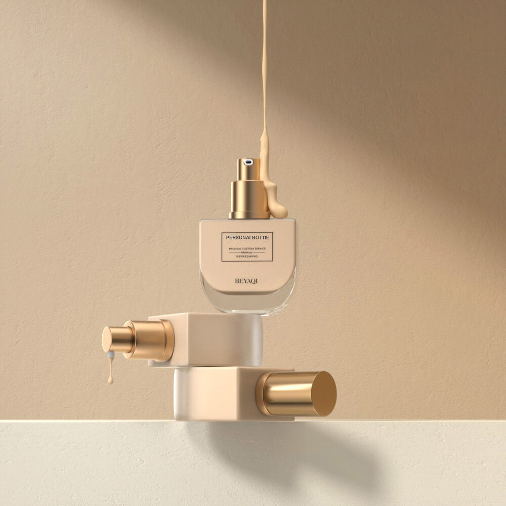 product custom luxury 30 ml flat round skin care glass foundation bottle colorful cosmetic cream container glass lotion bottle-1