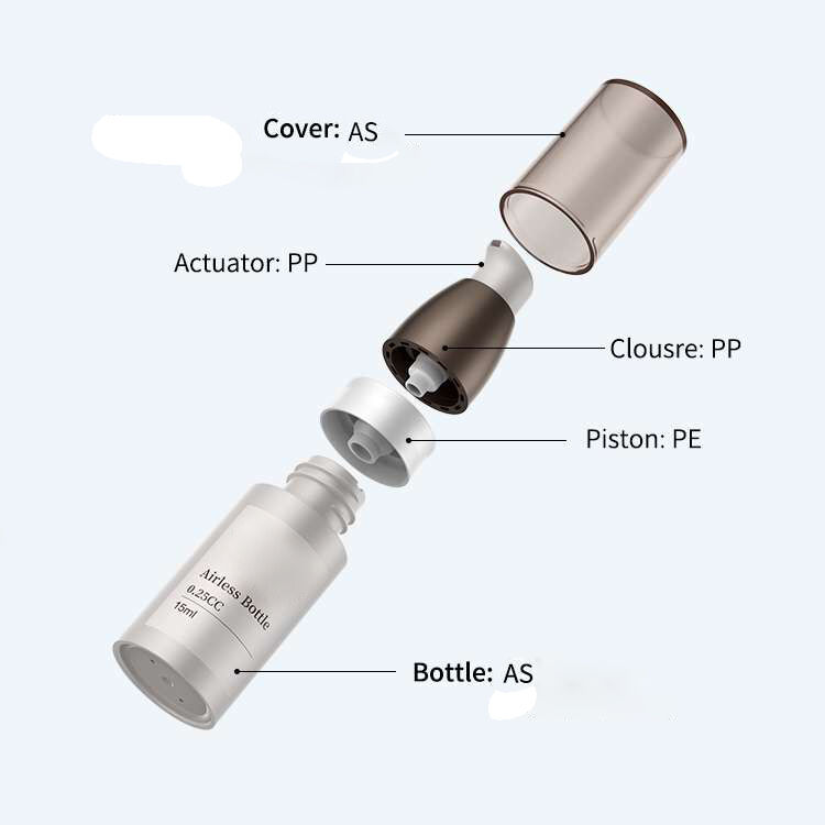 a11 plastic packaging cosmetic container 30ml as pp pe lotion spray bb cream airless liquid foundation emulsion vacuum bottle-2