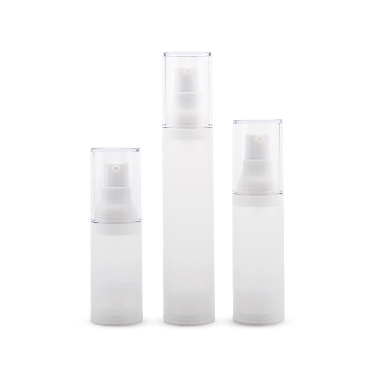 A24 Frosted Airless Plastic Cosmetic Lotion Pump Vacuum 15ml 30ml 50ml Airless Bottle Packaging for Face Masks and Shampoo manufacture