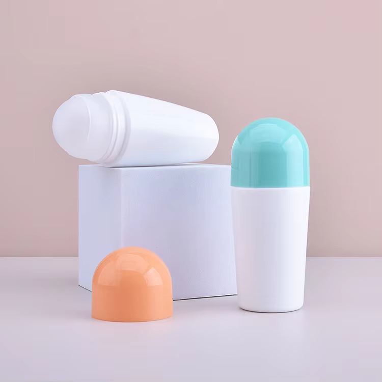 B1019 Wholesale Custom Eco Friendly 75ml Empty Plastic Deodorant Roller Ball Bottles Empty Roll on Bottle Containers manufacture
