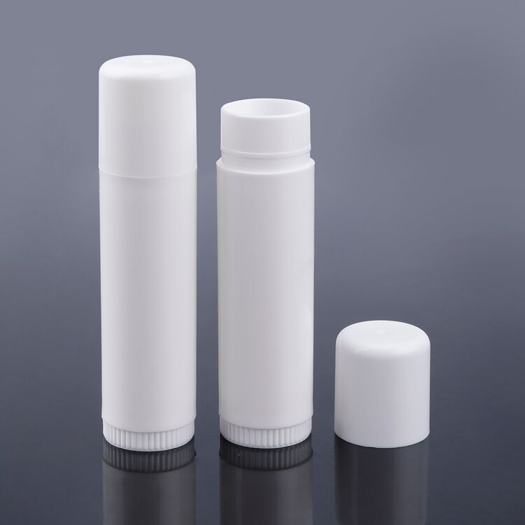 TB02 Premium Quality Cosmetic Manufacture 5g 15g Mini White Round Shape Rotate Moisturizing Empty Lip Balm Tubes,slim Lip Balm Tube manufacture