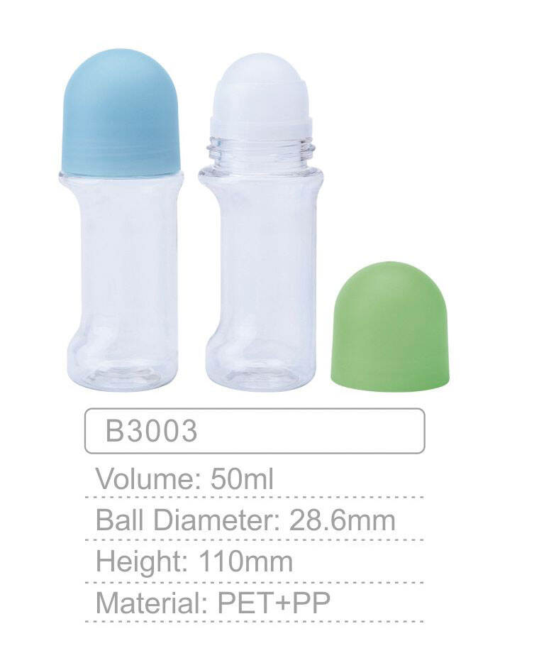 b3003 unique design custom logo empty portable pet empty roll on bottle body fragrance deodorant antiperspirant deodorant bottle-1